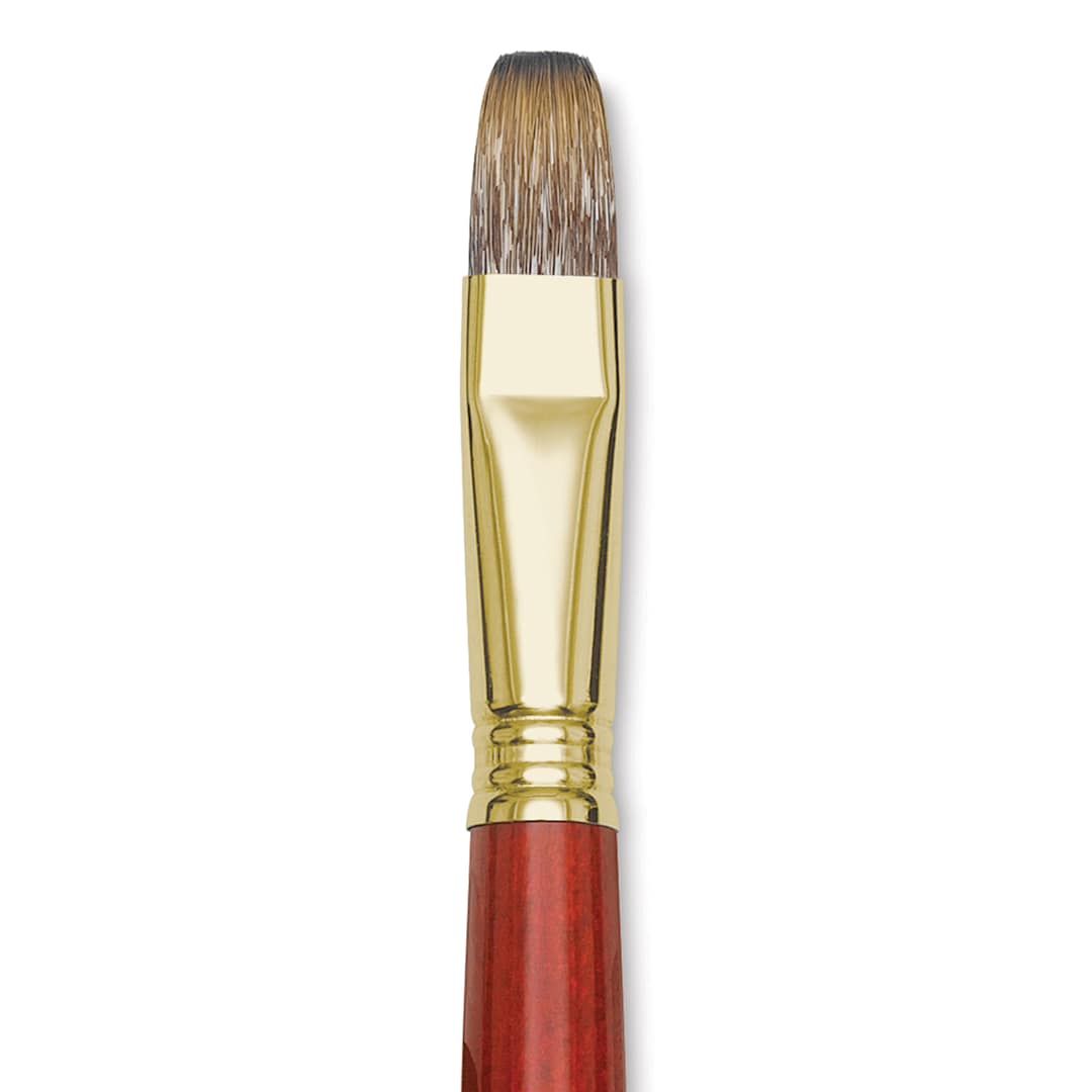 Open in modal - Blick Master Synthetic Brush - Bright, Long Handle, Size 16, close-up