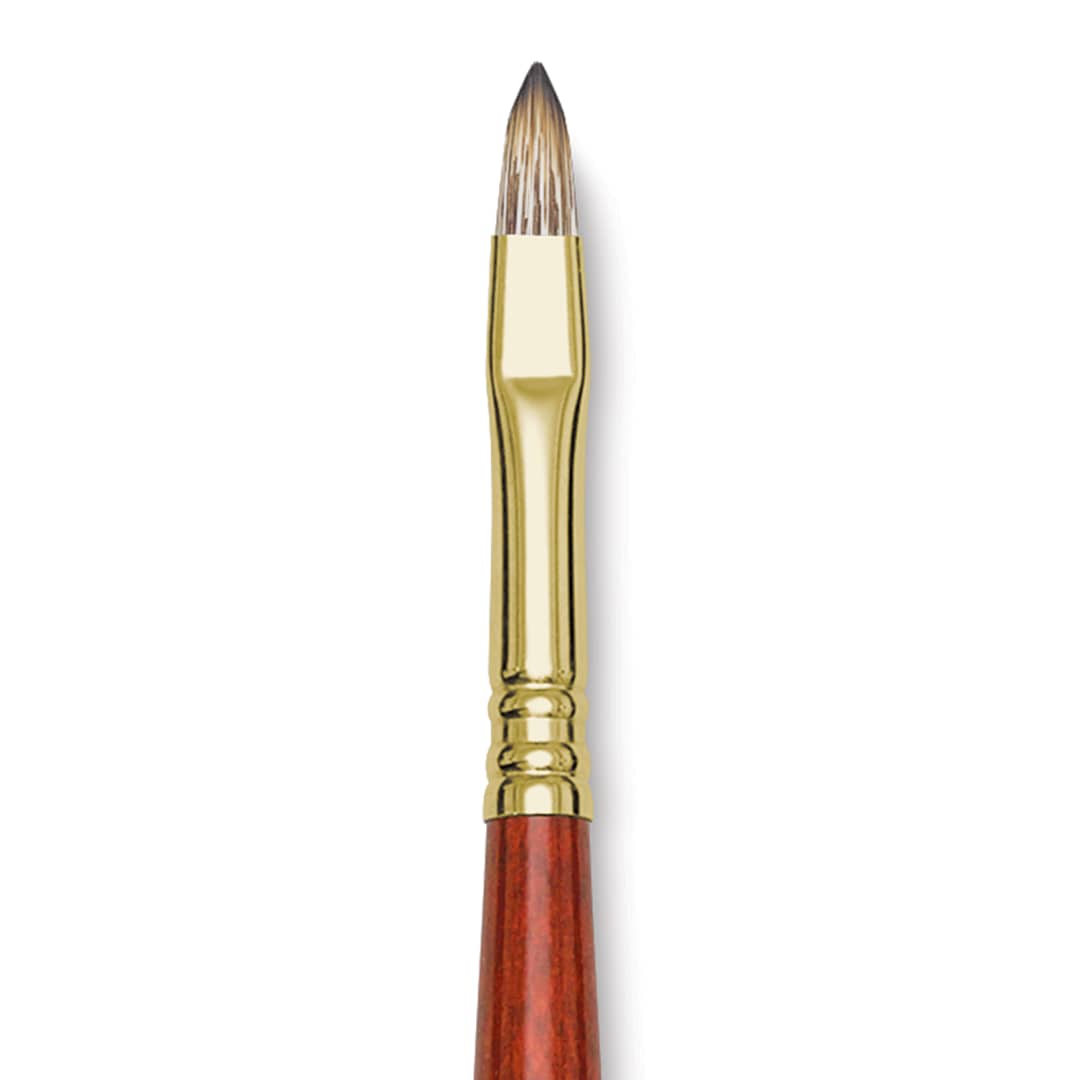 Open in modal - Blick Master Synthetic Brush - Filbert, Long Handle, Size 6, close-up