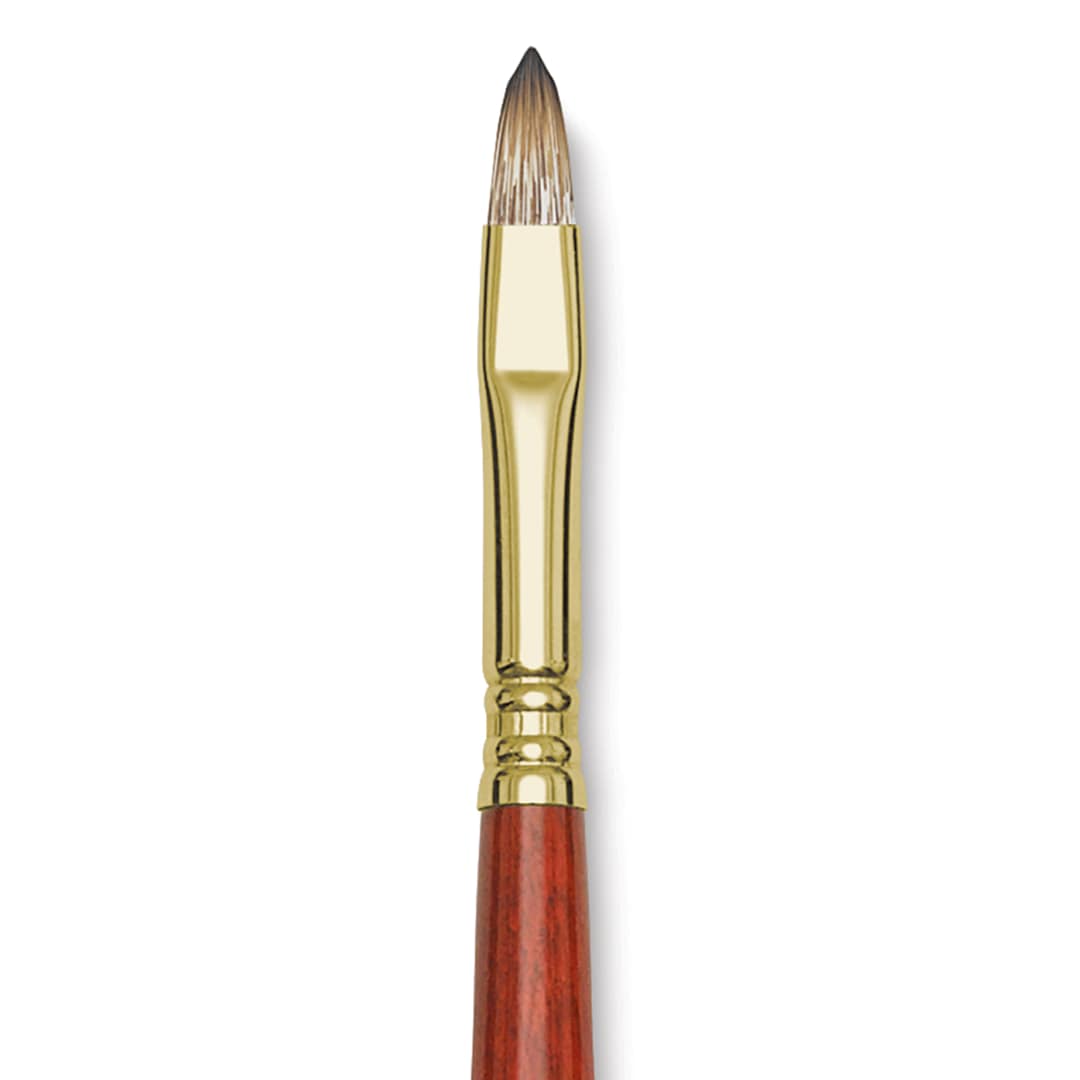 Open in modal - Blick Master Synthetic Brush - Filbert, Long Handle, Size 8, close-up