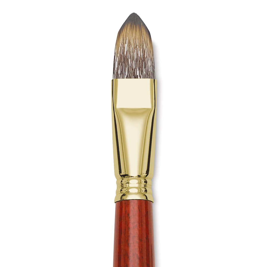 Open in modal - Blick Master Synthetic Brush - Filbert, Long Handle, Size 18, close-up
