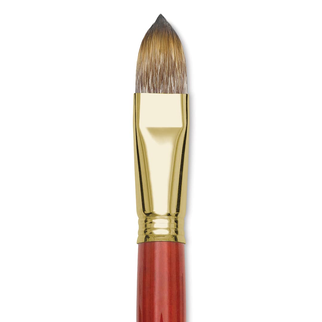 Open in modal - Blick Master Synthetic Brush - Filbert, Long Handle, Size 20, close-up