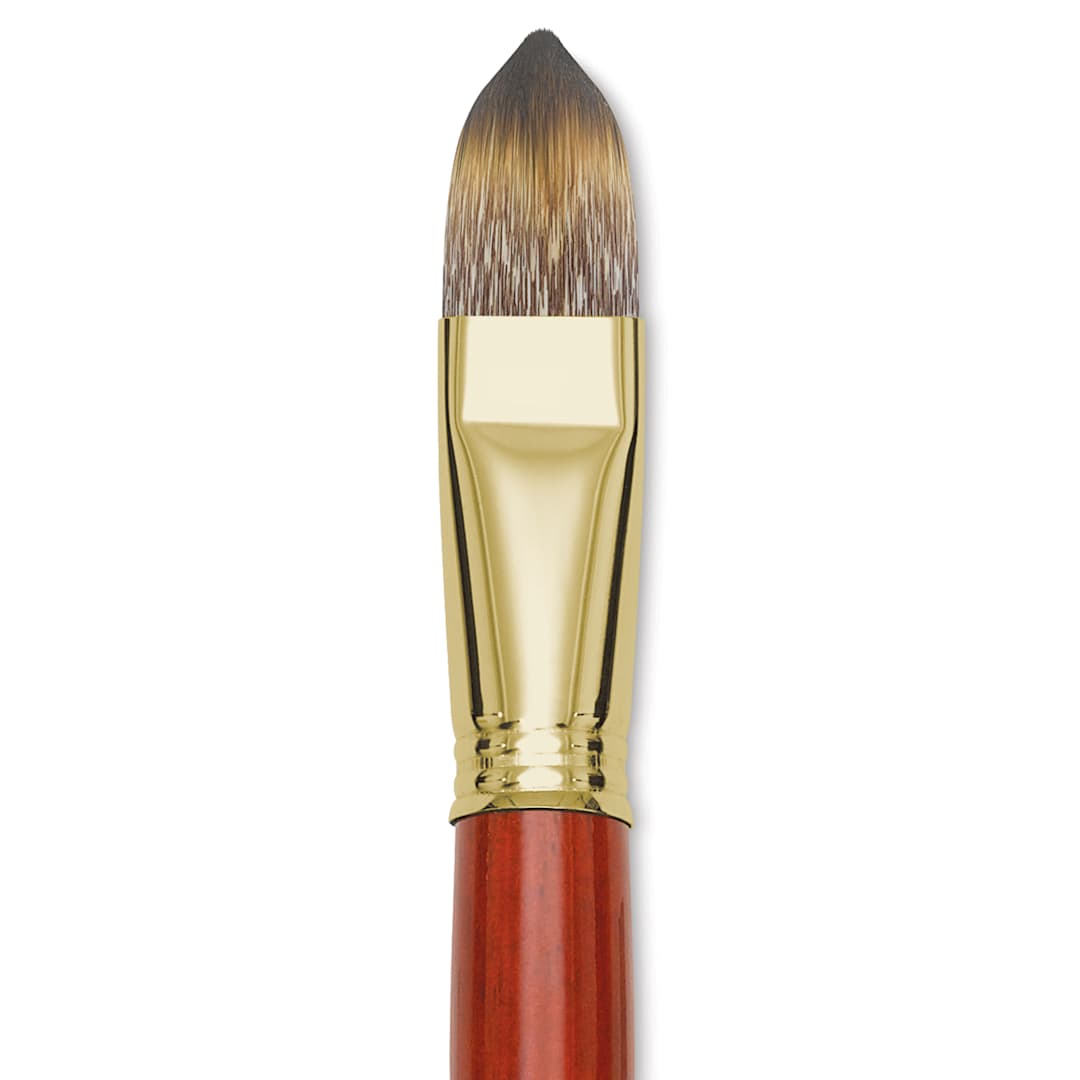 Open in modal - Blick Master Synthetic Brush - Filbert, Long Handle, Size 22, close-up