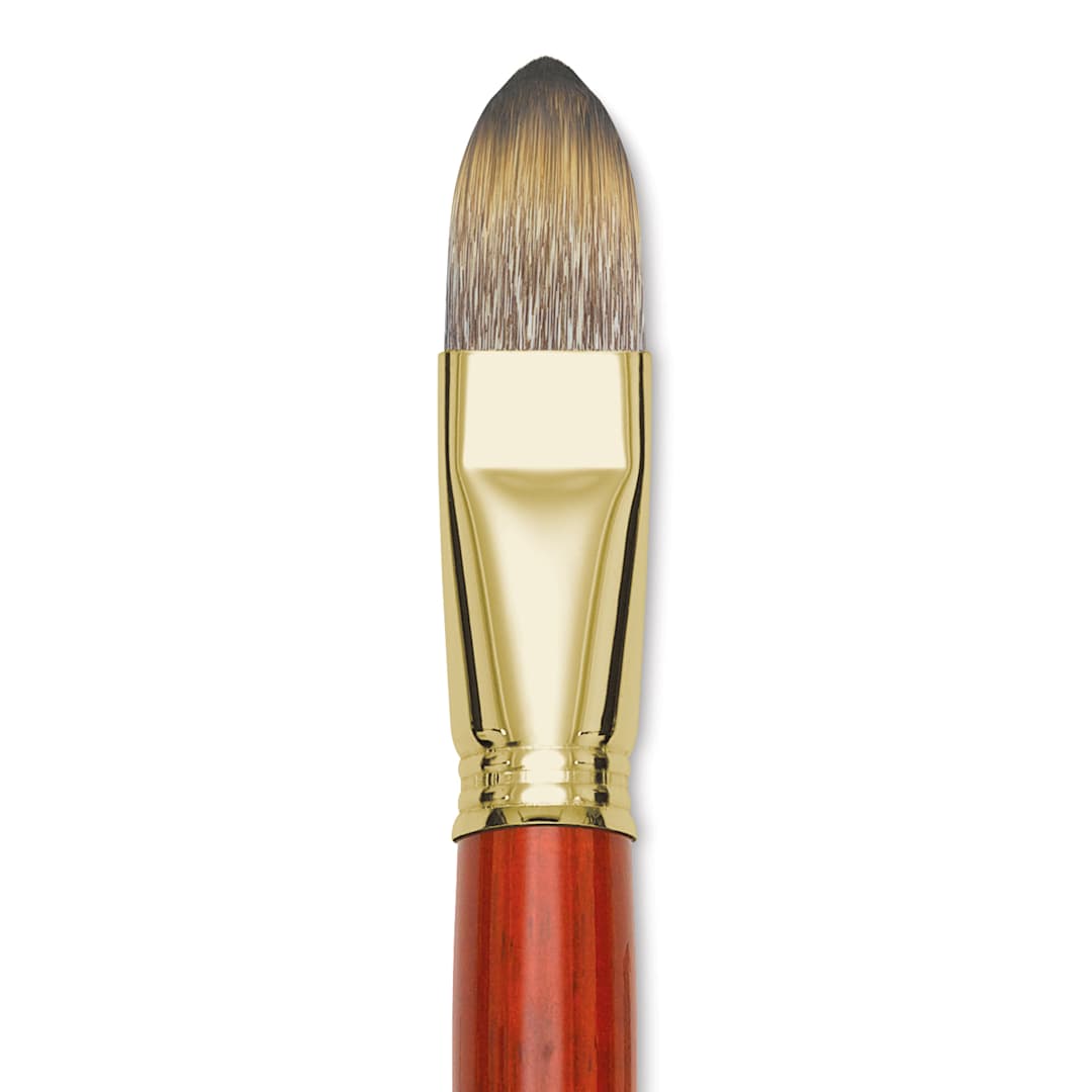Open in modal - Blick Master Synthetic Brush - Filbert, Long Handle, Size 24, close-up