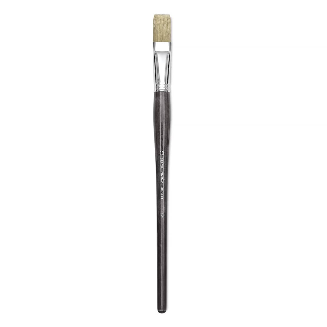Open in modal - Blick Studio Bristle Brush - Flat, Long Handle, Size 20