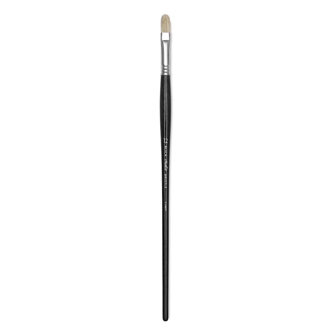 Open in modal - Blick Studio Bristle Brush - Filbert, Long Handle, Size 12