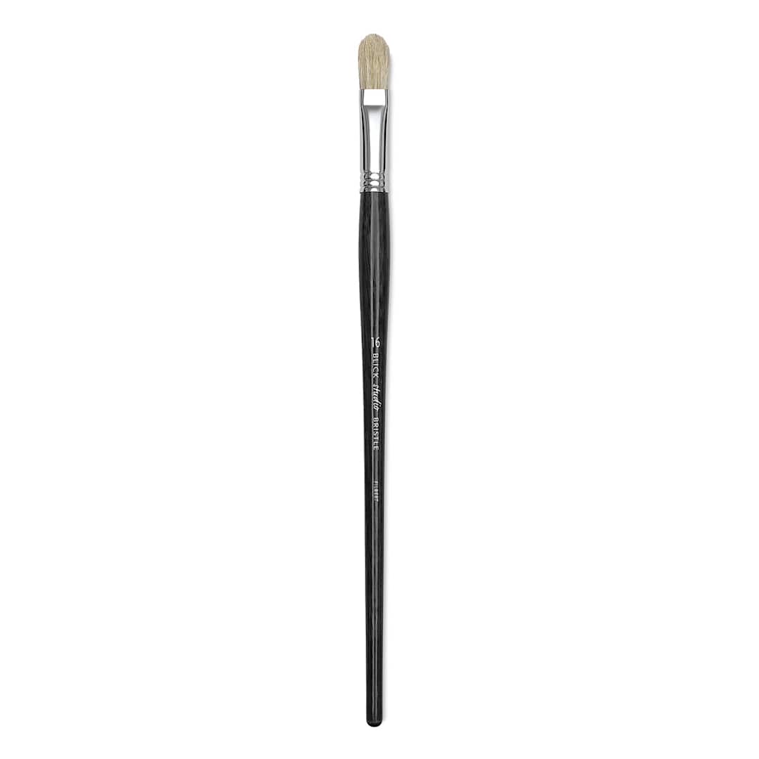 Open in modal - Blick Studio Bristle Brush - Filbert, Long Handle, Size 16