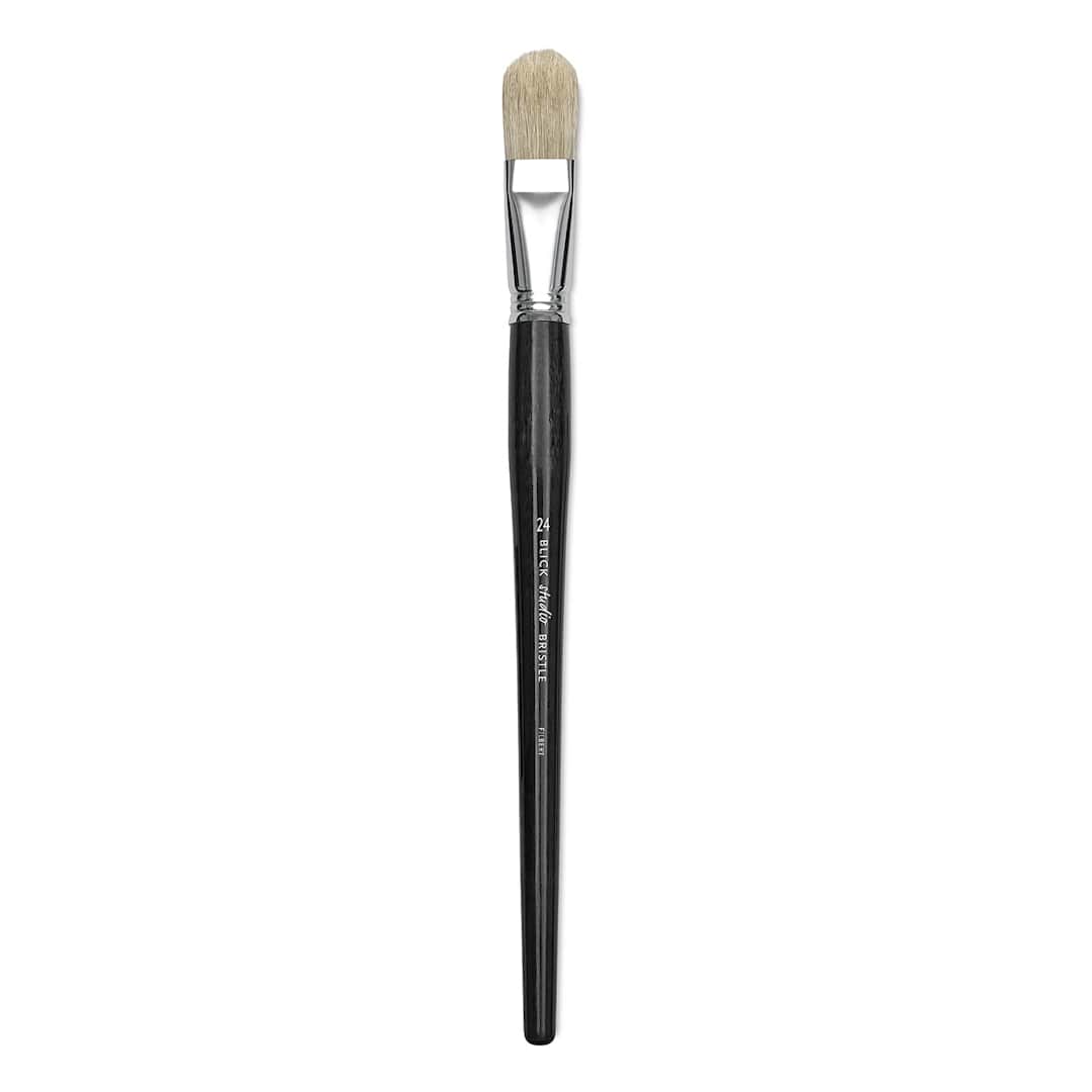 Open in modal - Blick Studio Bristle Brush - Filbert, Long Handle, Size 24