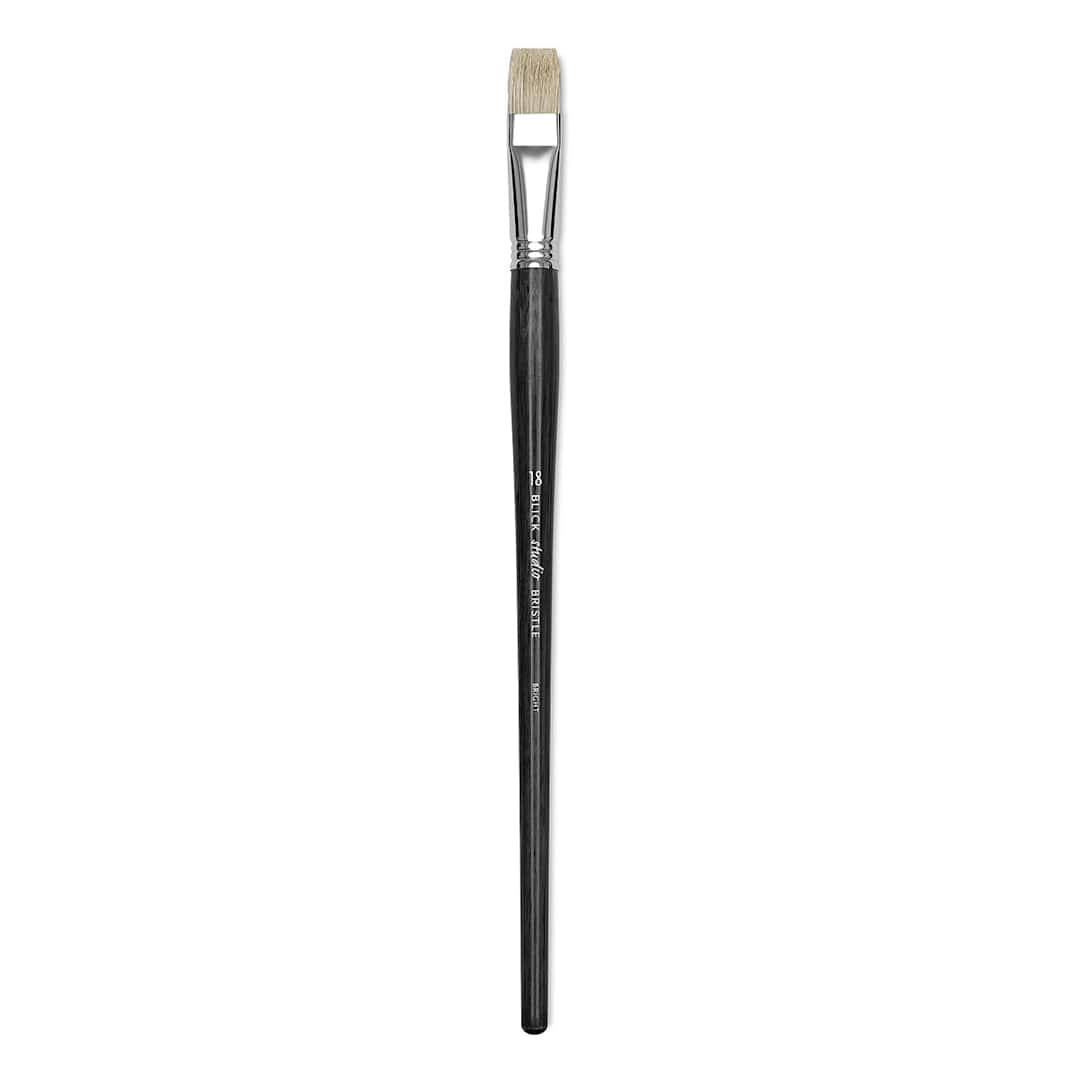 Open in modal - Blick Studio Bristle Brush - Bright, Long Handle, Size 18