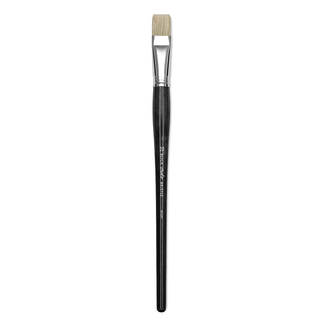 Open in modal - Blick Studio Bristle Brush - Bright, Long Handle, Size 20