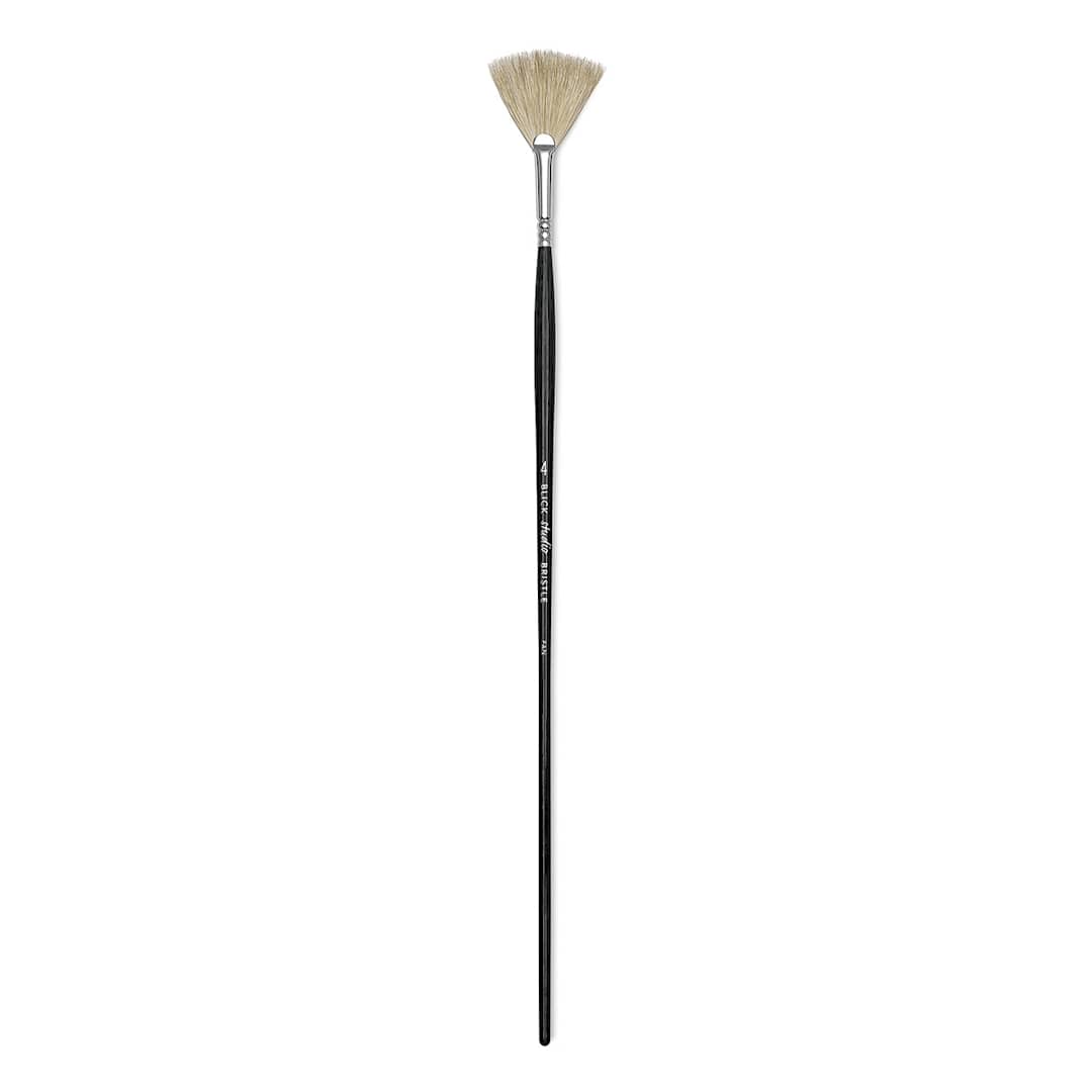 Open in modal - Blick Studio Bristle Brush - Fan, Long Handle, Size 4