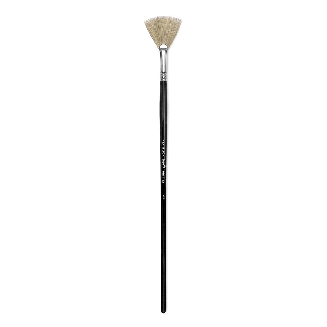 Open in modal - Blick Studio Bristle Brush - Fan, Long Handle, Size 6