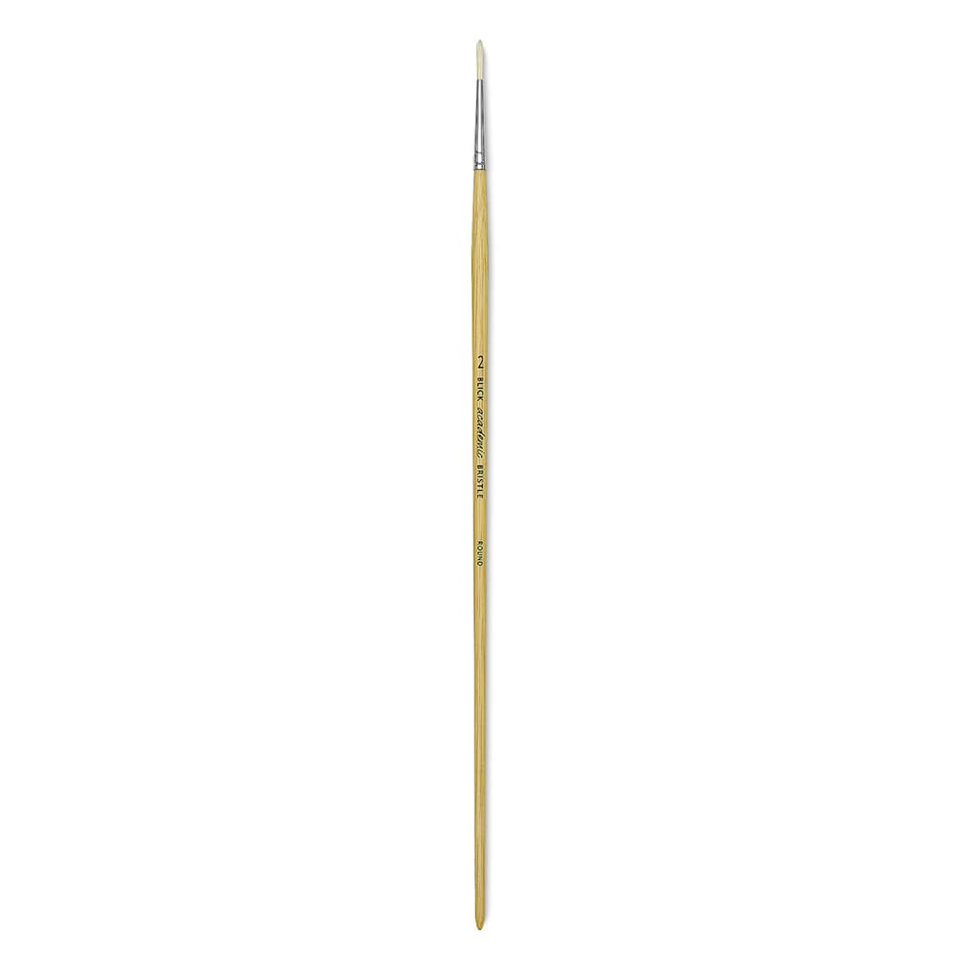 Open in modal - Blick Academic Bristle Brush - Round, Long Handle, Size 2