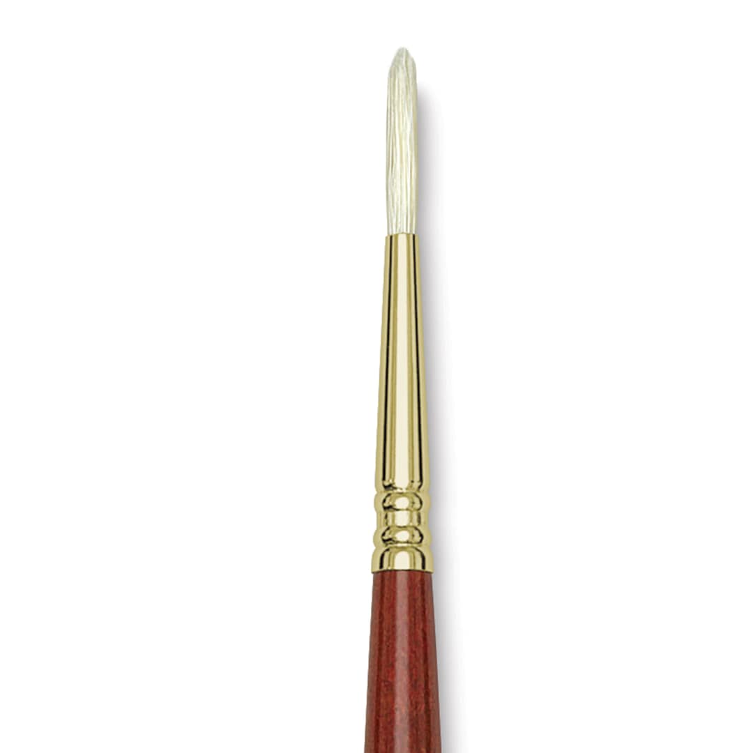 Open in modal - Blick Master Bristle Brush - Round, Long Handle, Size 4 close up