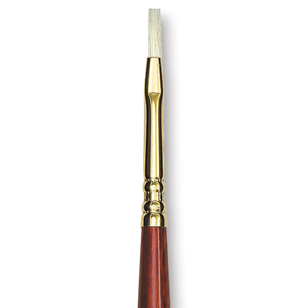 Open in modal - Blick Master Bristle Brush - Flat, Long Handle, Size 1 close up