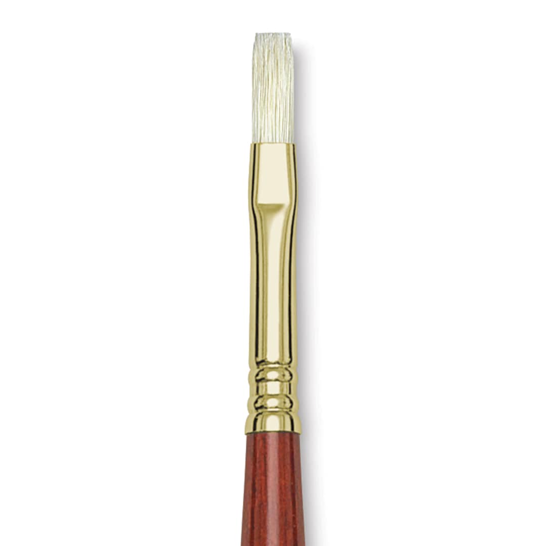 Open in modal - Blick Master Bristle Brush - Flat, Long Handle, Size 6 close up