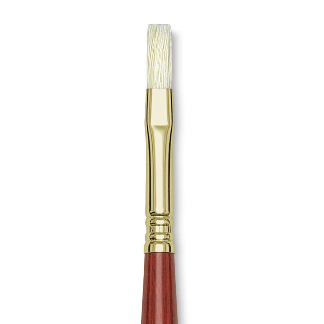Open in modal - Blick Master Bristle Brush - Flat, Long Handle, Size 8 close up