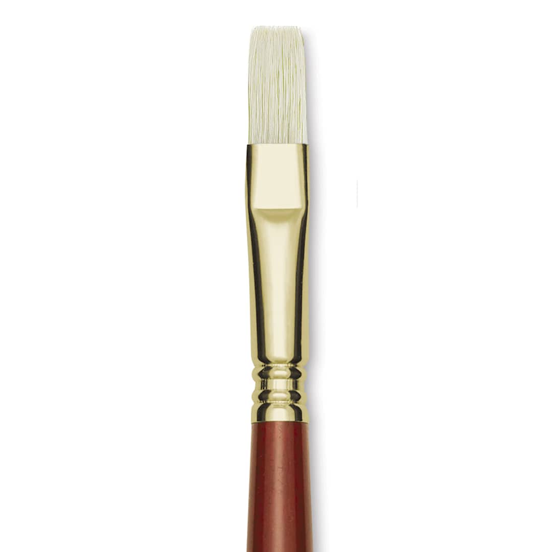 Open in modal - Blick Master Bristle Brush - Flat, Long Handle, Size 10 close up