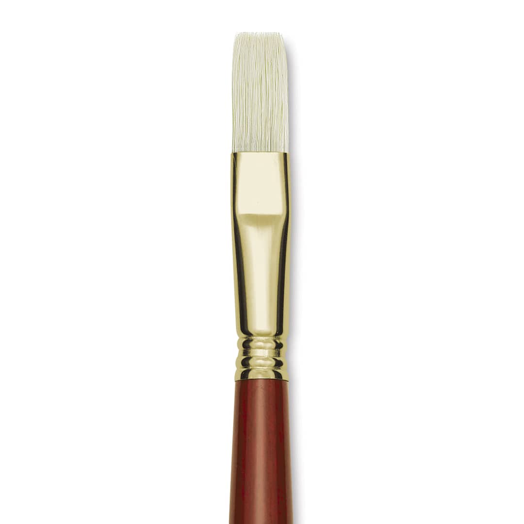 Open in modal - Blick Master Bristle Brush - Flat, Long Handle, Size 14 close up