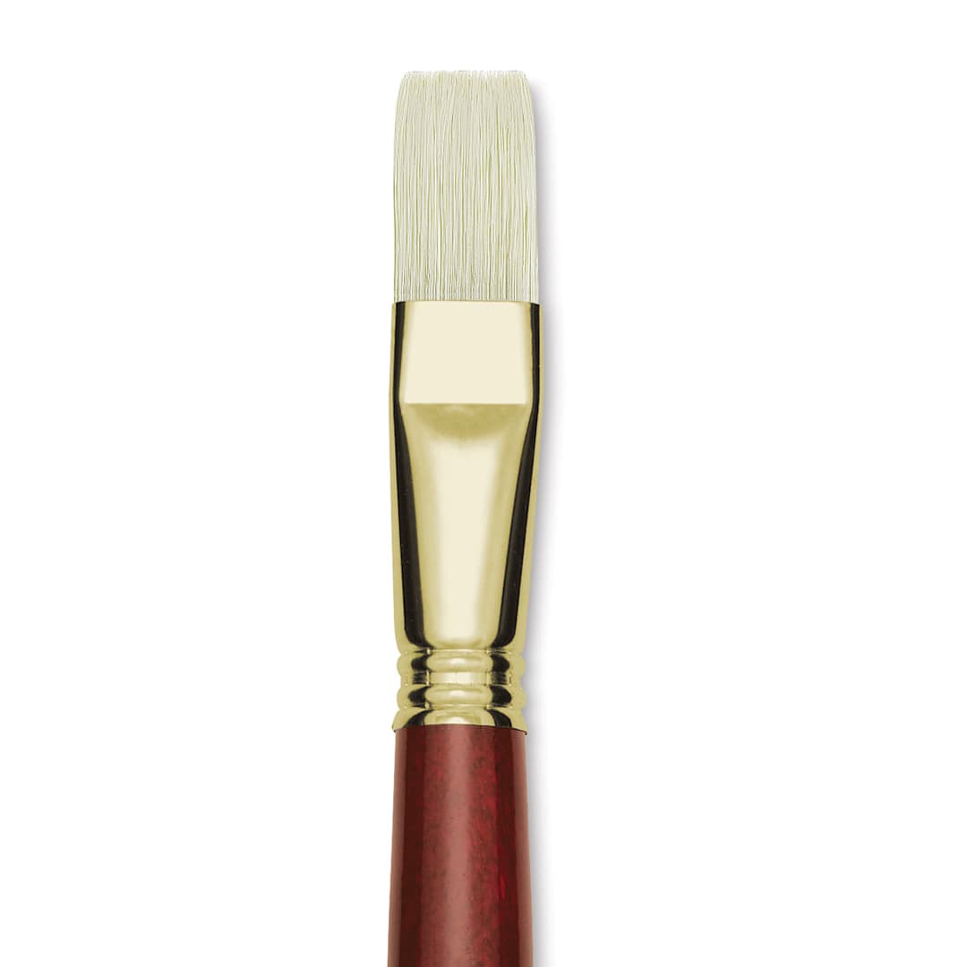 Open in modal - Blick Master Bristle Brush - Flat, Long Handle, Size 18 close up