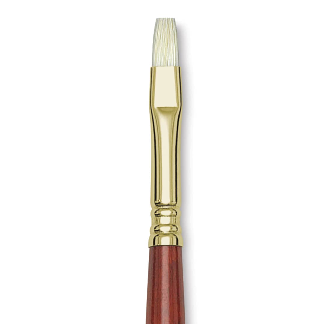 Open in modal - Blick Master Bristle Brush - Bright, Long Handle, Size 8 close up