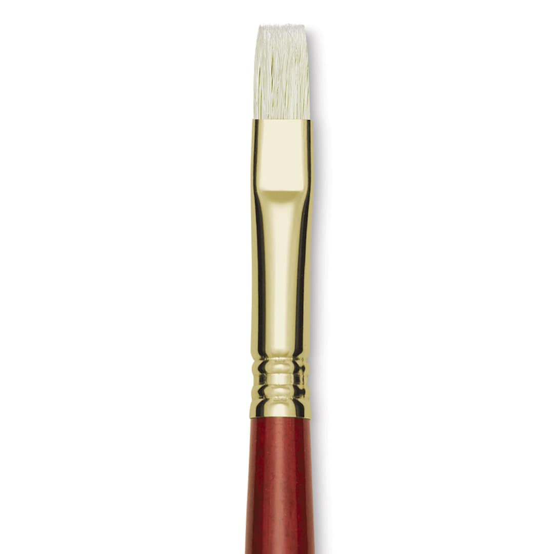 Open in modal - Blick Master Bristle Brush - Bright, Long Handle, Size 10 close up