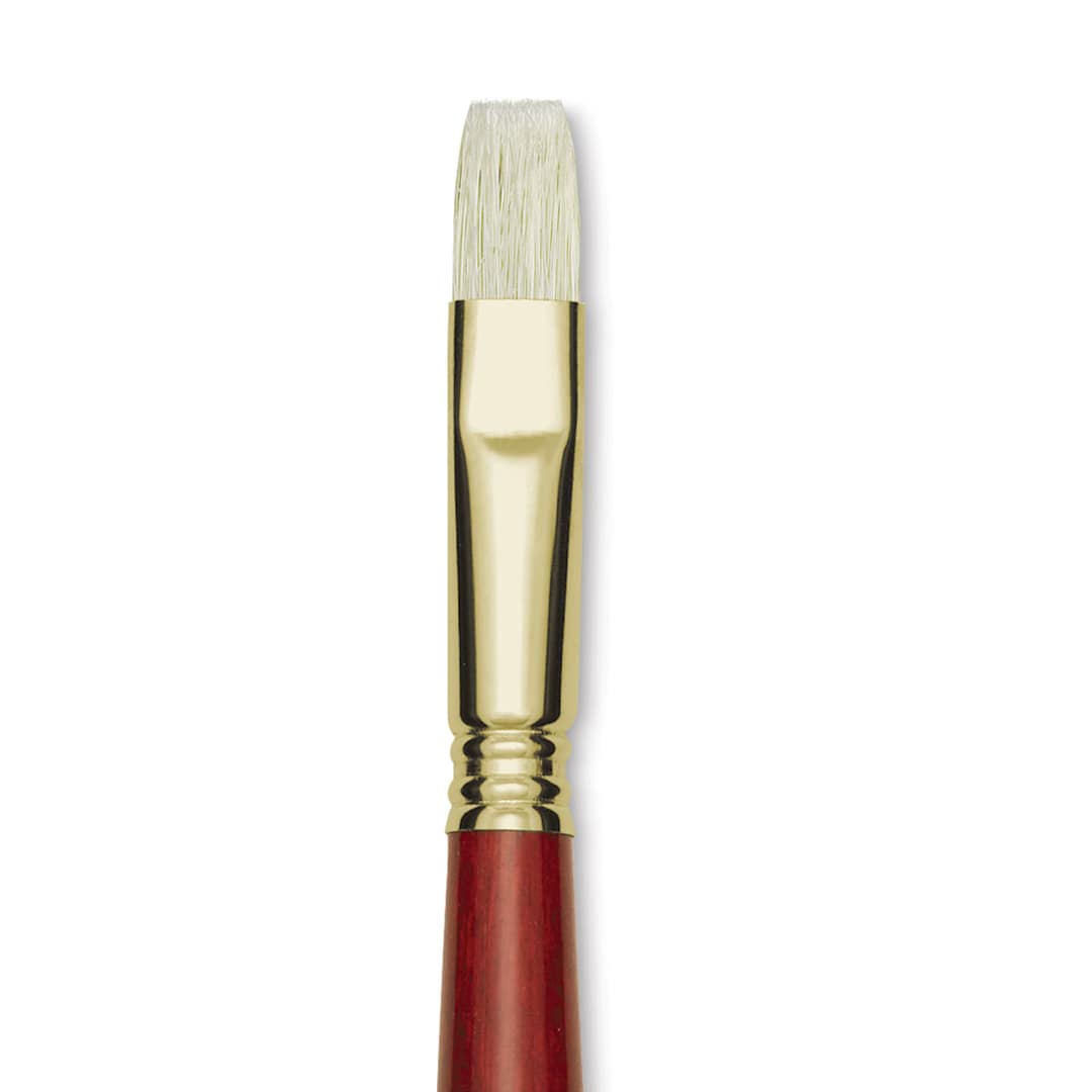Open in modal - Blick Master Bristle Brush - Bright, Long Handle, Size 14 close up