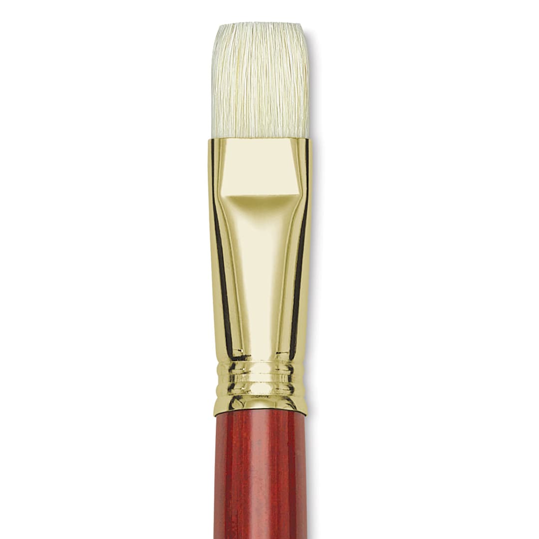 Open in modal - Blick Master Bristle Brush - Bright, Long Handle, Size 20 close up