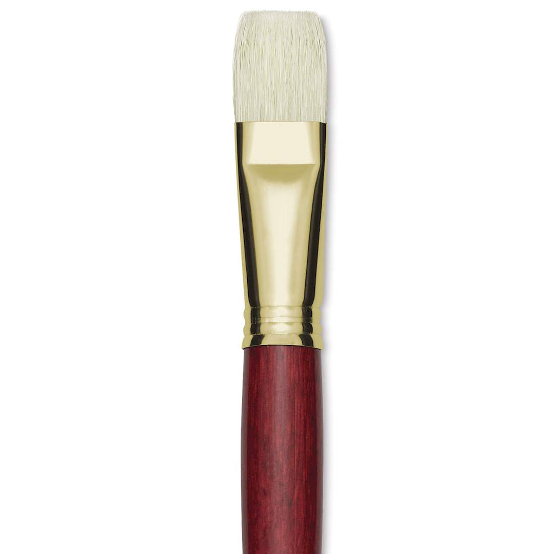 Open in modal - Blick Master Bristle Brush - Bright, Long Handle, Size 22 close up