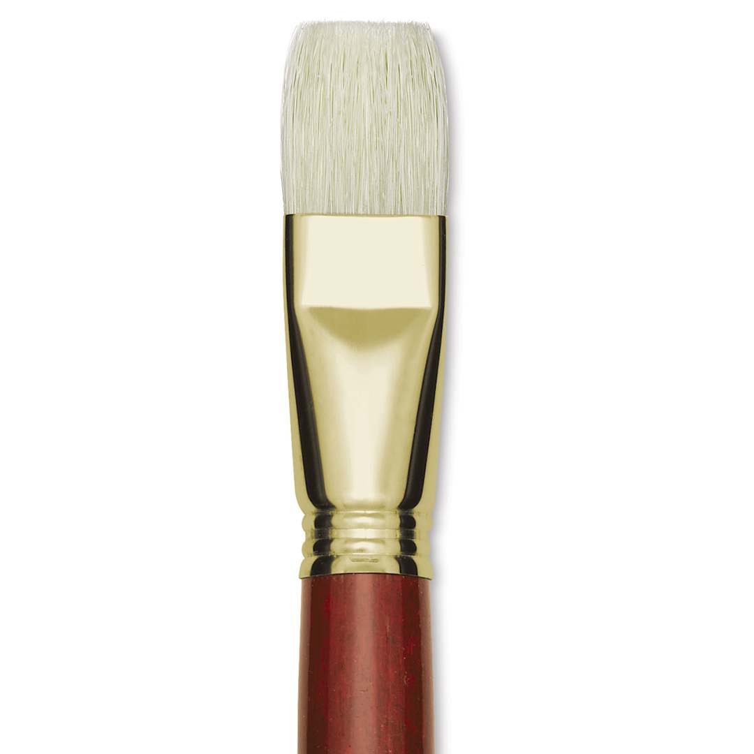 Open in modal - Blick Master Bristle Brush - Bright, Long Handle, Size 24 close up