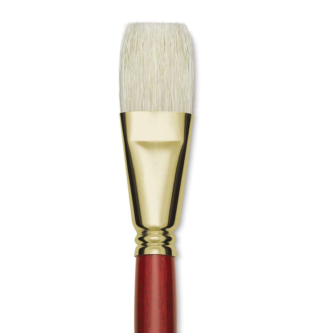 Open in modal - Blick Master Bristle Brush - Bright, Long Handle, Size 26 close up