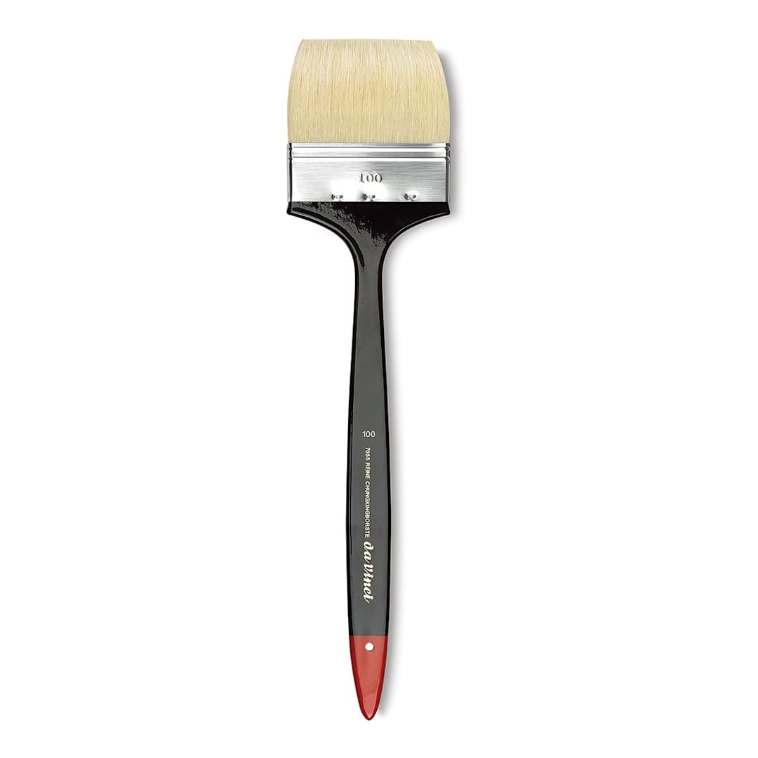 Open in modal - Da Vinci Maestro 2 Hog Bristle Spalter Brush - Flat, Long Handle, Size 100