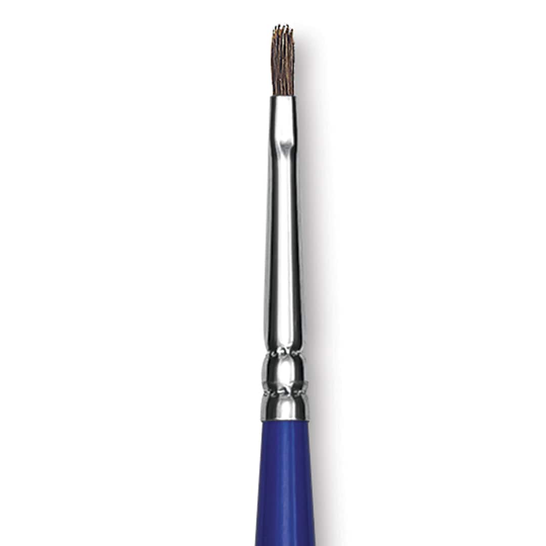 Open in modal - Blick Scholastic Red Sable Brush - Filbert, Long Handle, Size 1 close up