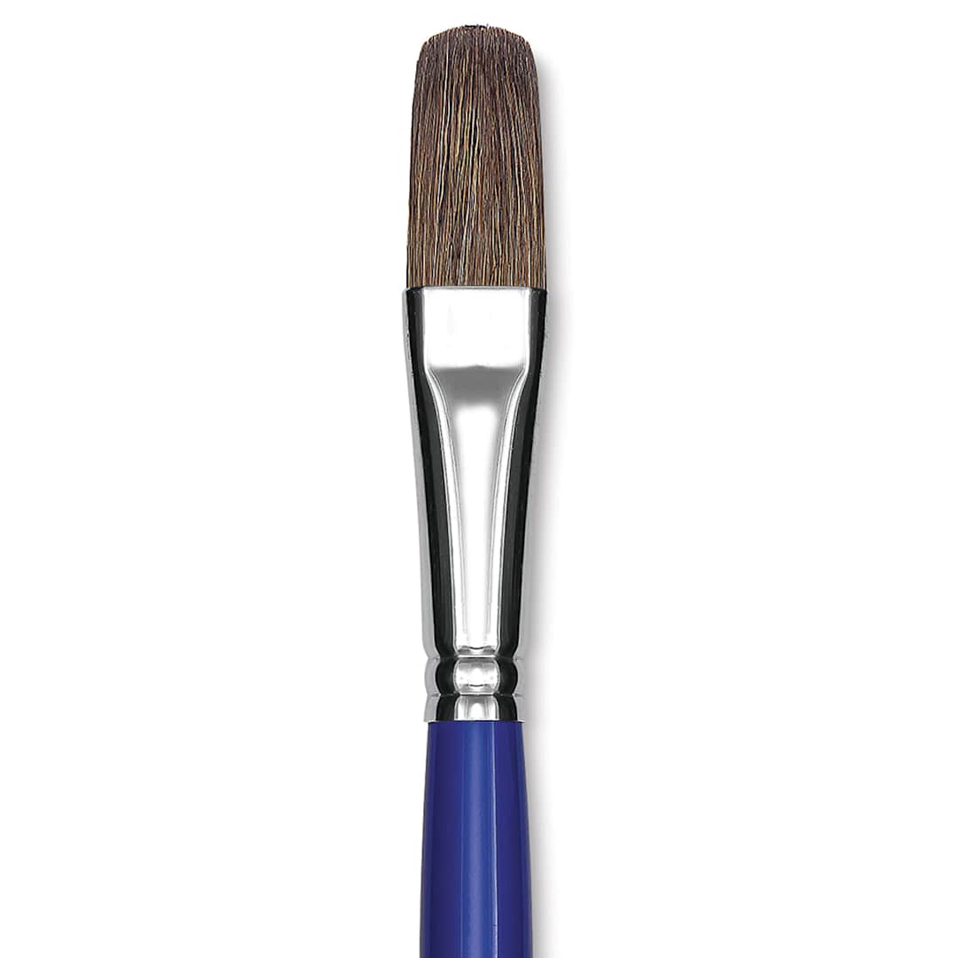 Open in modal - Blick Scholastic Red Sable Brush - Filbert, Long Handle, Size 16 close up