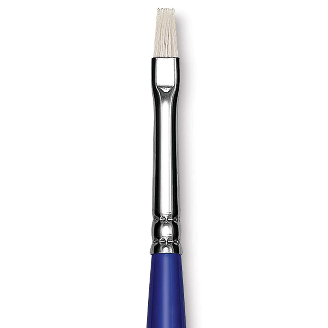 Open in modal - Blick Scholastic White Bristle Brush - Bright, Size 4 close up
