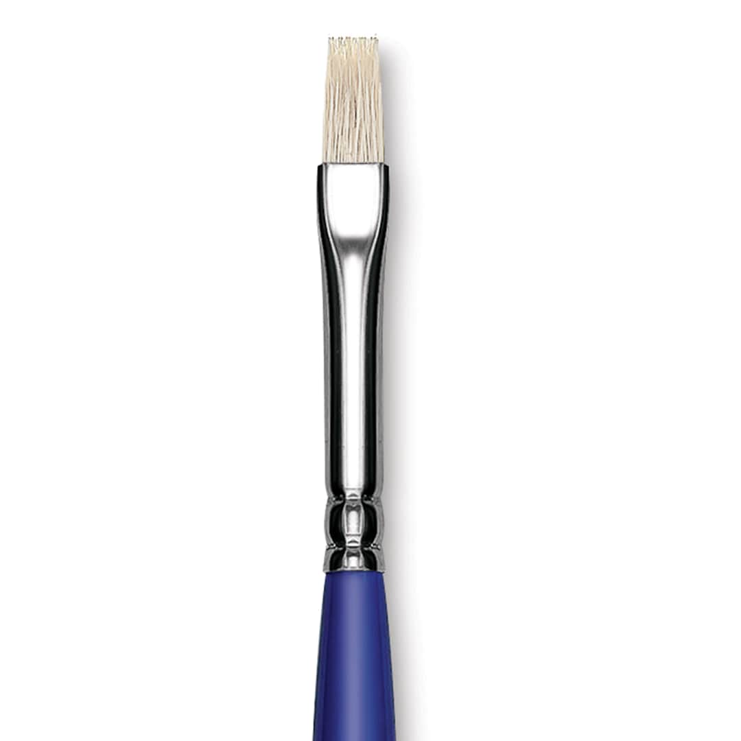 Open in modal - Blick Scholastic White Bristle Brush - Bright, Size 6 close up