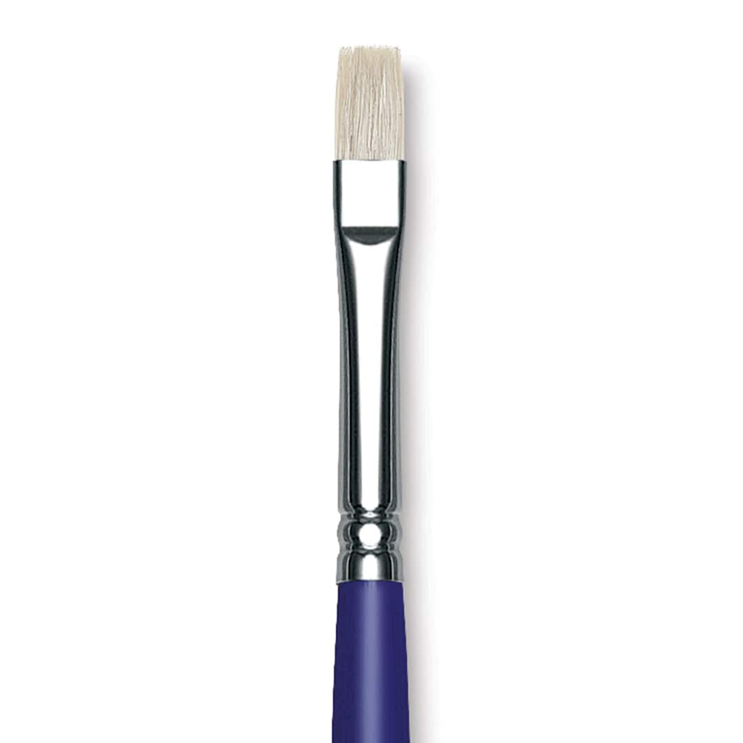 Open in modal - Blick Scholastic White Bristle Brush - Bright, Size 8 close up