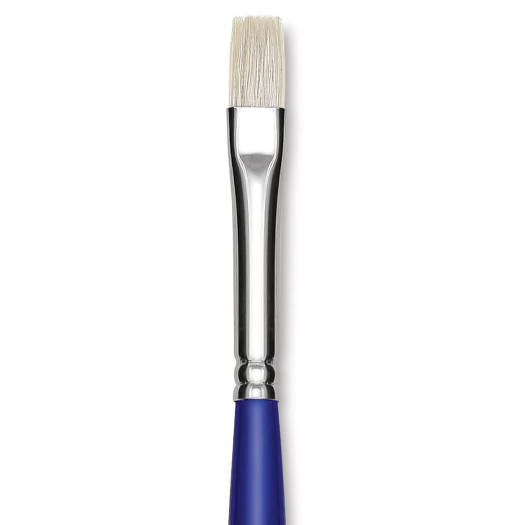 Open in modal - Blick Scholastic White Bristle Brush - Bright, Size 10 close up