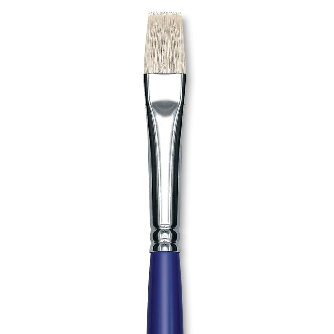 Open in modal - Blick Scholastic White Bristle Brush - Bright, Size 12 close up