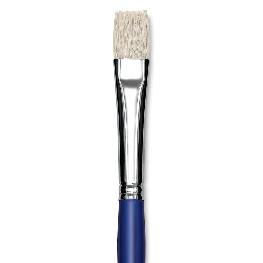 Open in modal - Blick Scholastic White Bristle Brush - Bright, Size 18 close up