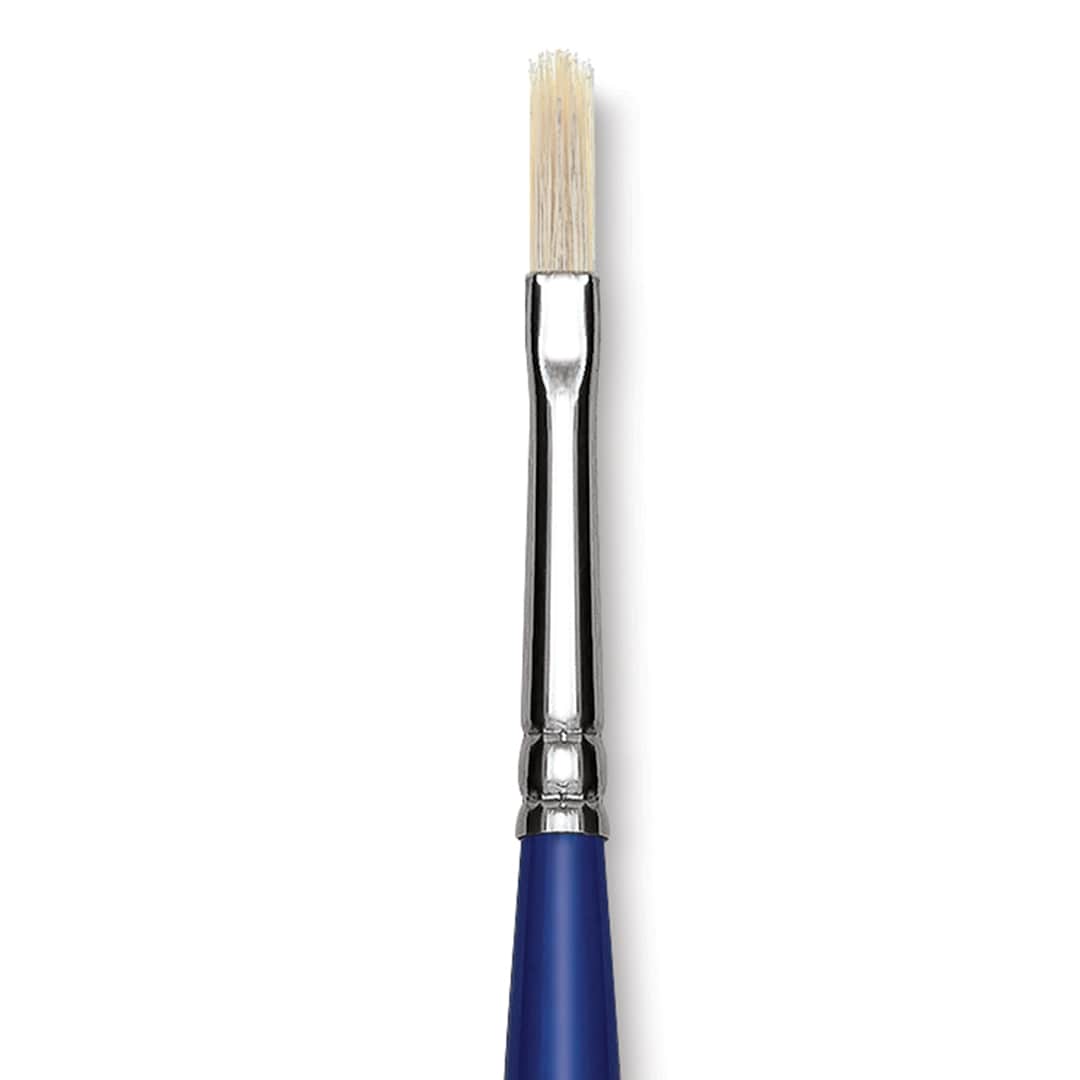 Open in modal - Blick Scholastic White Bristle Brush - Filbert, Size 4 close up