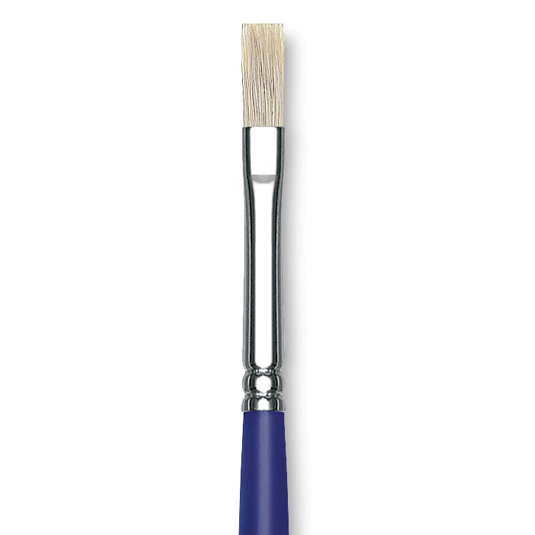 Open in modal - Blick Scholastic White Bristle Brush - Filbert, Size 6 close up