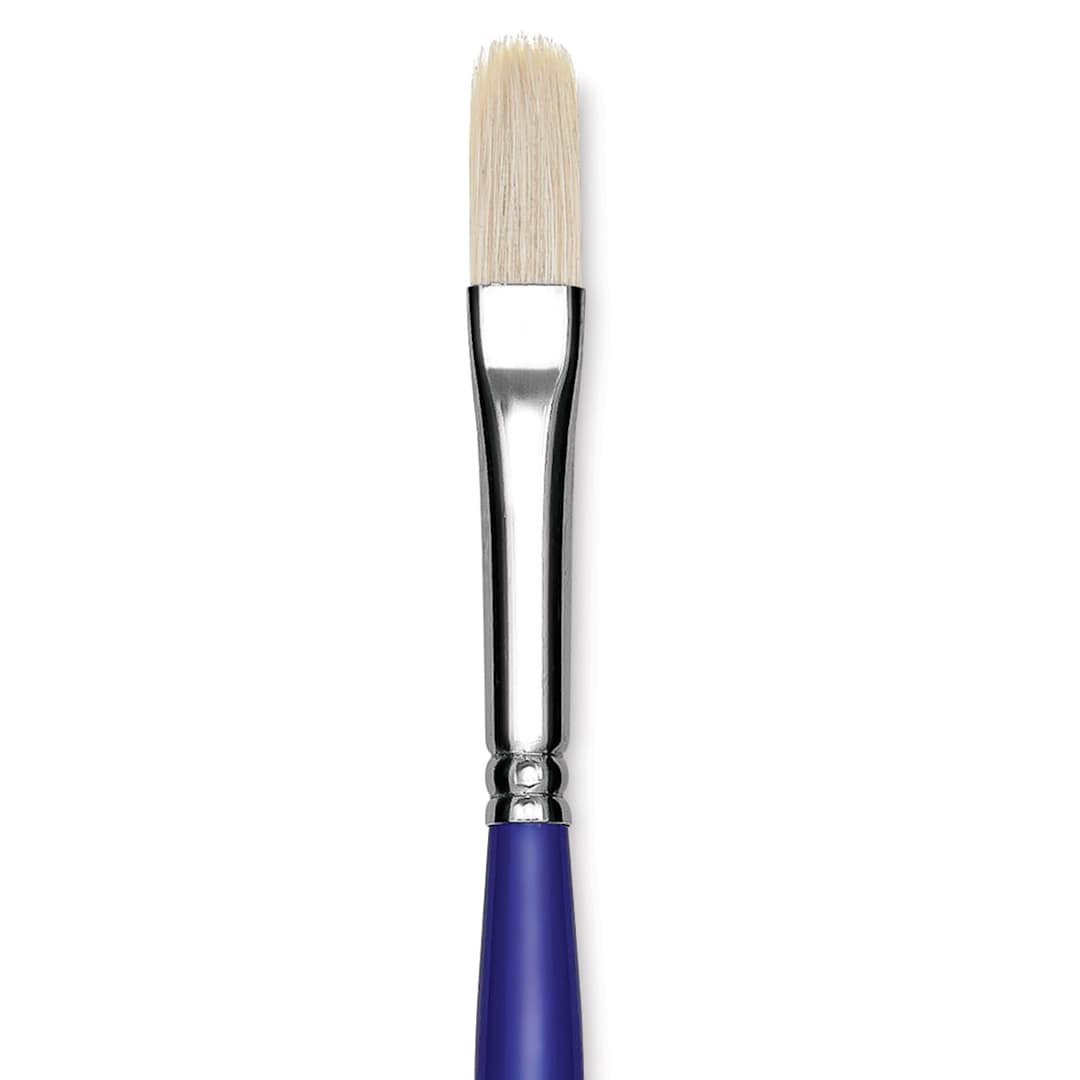 Open in modal - Blick Scholastic White Bristle Brush - Filbert, Size 10 close up