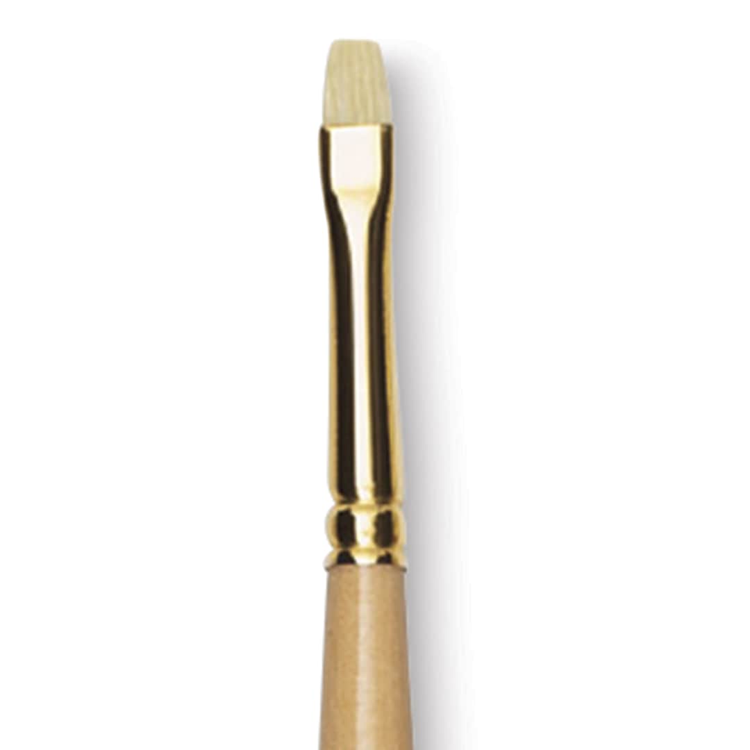Open in modal - Raphaël D'Artigny Interlocked White Bristle Brush - Bright, Long Handle, Size 2