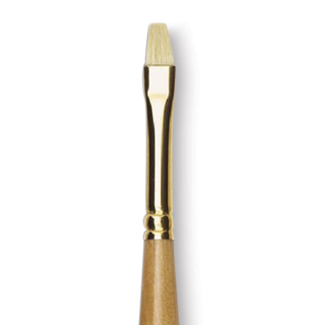 Open in modal - Raphaël D'Artigny Interlocked White Bristle Brush - Bright, Long Handle, Size 4