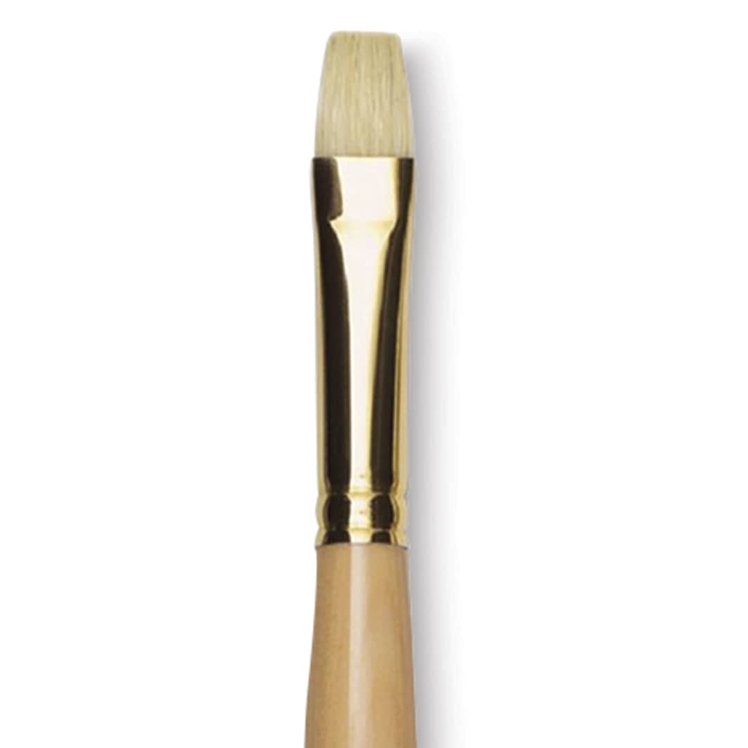 Open in modal - Raphaël D'Artigny Interlocked White Bristle Brush - Bright, Long Handle, Size 10