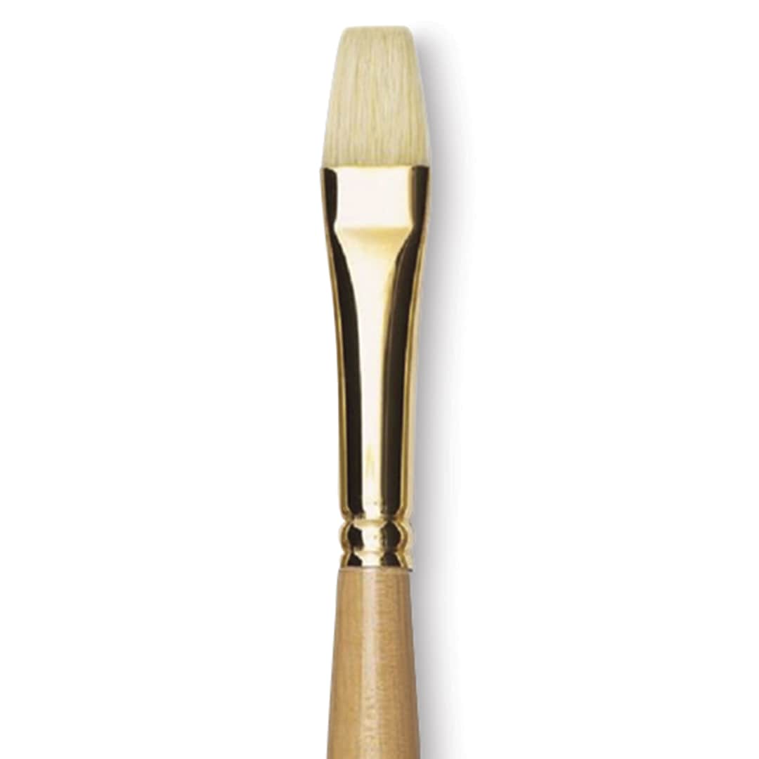Open in modal - Raphaël D'Artigny Interlocked White Bristle Brush - Bright, Long Handle, Size 14