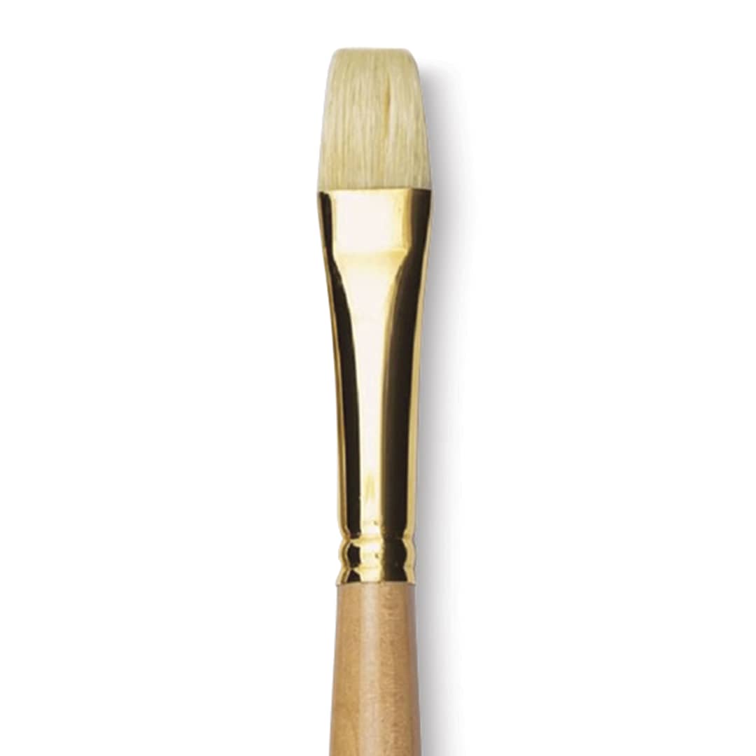 Open in modal - Raphaël D'Artigny Interlocked White Bristle Brush - Bright, Long Handle, Size 16