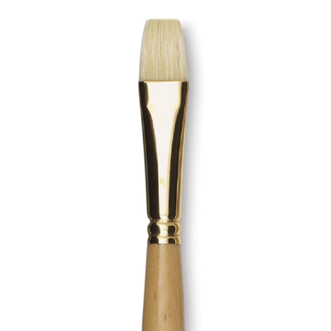 Open in modal - Raphaël D'Artigny Interlocked White Bristle Brush - Bright, Long Handle, Size 18