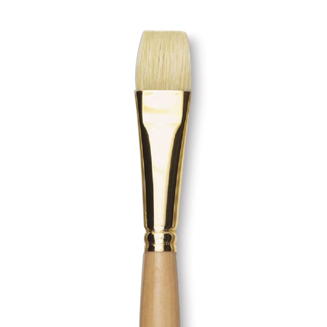 Open in modal - Raphaël D'Artigny Interlocked White Bristle Brush - Bright, Long Handle, Size 20