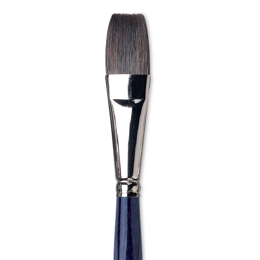 Open in modal - Da Vinci Sable Mix Brush - Flat Wash, Short Handle, Size 16 close up